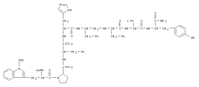(S)-N-(2-((N-(N-(1-(N-ACETYL-1-FORMYL-L-TRYPTOPHYL)-L-PROLYL)-L-PHENYLALANYL)-L-HISTIDYL)AMINO)-3-PHENYLPROPYL)-L-PHENYLALANYL-L-VALYL-L-TYROSINAMIDE