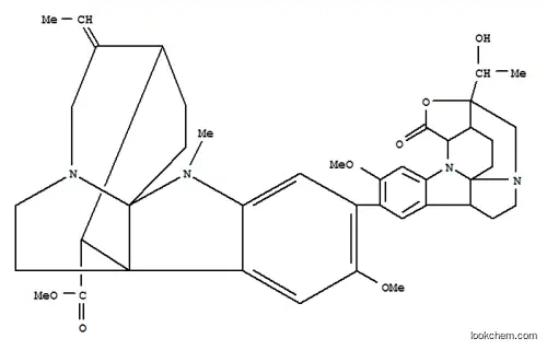 13H-3,8a-Methano-1H-azepino[1',2':1,2]pyrrolo[2,3-b]indole-14-carboxylicacid,4-ethylidene-2,3,4,5,7,8-hexahydro-10-methoxy-13-methyl-11-[(3S,3aR,5aS,8aR,13aS)-1,3,3a,4,5,8,8a,13a-octahydro-3-[(1R)-1-hydroxyethyl]-11-methoxy-1-oxo-7H-3,6-methanofuro[3',4':5,6]pyrido[1,2-a]pyrrolo[2,3-b]indol-10-yl]-,methyl ester, (3R,4E,8aR,13aR,14R)- (9CI)