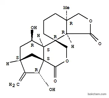 Molecular Structure of 119968-13-7 (Spiro[isobenzofuran-4(1H),4'(3'H)-[1H-7,9a]methanocyclohepta[c]pyran]-1',3(3aH)-dione,decahydro-5',9'-dihydroxy-7a-methyl-8'-methylene-,(3aR,4R,4'aS,5'R,7'S,7aR,9'R,9'aS)-)