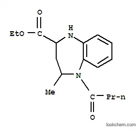 1H-1,5-Benzodiazepine-2-carboxylic acid, 2,3,4,5-tetrahydro-4-methyl-5-(1-oxobutyl)-, ethyl ester