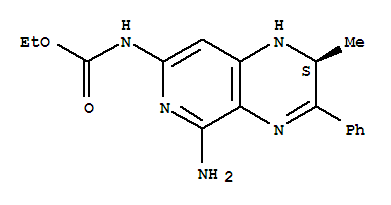 Molecular Structure of 122332-18-7 (Carbamic acid,N-[(2S)-5-amino-1,2-dihydro-2-methyl-3-phenylpyrido[3,4-b]pyrazin-7-yl]-, ethylester)