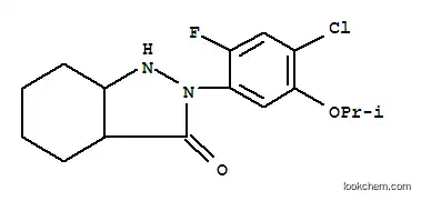 Molecular Structure of 122855-13-4 (2-[4-chloro-2-fluoro-5-(propan-2-yloxy)phenyl]octahydro-3H-indazol-3-one)