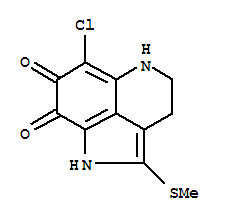 Molecular Structure of 123064-90-4 (Pyrrolo[4,3,2-de]quinoline-7,8-dione,6-chloro-1,3,4,5-tetrahydro-2-(methylthio)-)