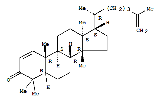 Molecular Structure of 123085-20-1 (Lanosta-1,25-dien-3-one,(13a,14b,17a)- (9CI))