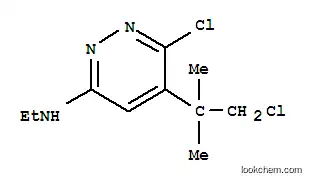 Molecular Structure of 124420-51-5 (6-chloro-5-(1-chloro-2-methylpropan-2-yl)-N-ethylpyridazin-3-amine)