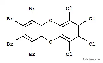 Molecular Structure of 124728-12-7 (1,2,3,4-Tetrabromo-6,7,8,9-tetrachlorodibenzo(b,e)(1,4)dioxin)