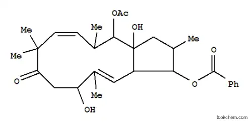 Molecular Structure of 126239-87-0 (8H-Cyclopentacyclododecen-8-one,13-(acetyloxy)-3-(benzoyloxy)-1,2,3,3a,6,7,9,12,13,13a-decahydro-6,13a-dihydroxy-2,5,9,9,12-pentamethyl-,(2R,3S,3aS,4E,6R,10E,12R,13R,13aR)- (9CI))