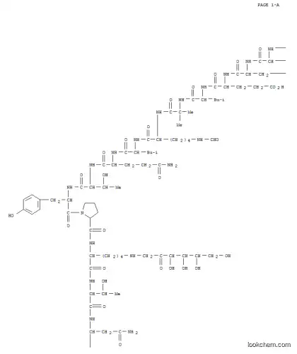 Molecular Structure of 127010-60-0 (L-Prolinamide,N-(4-methyl-1-oxopentyl)-L-seryl-L-threonyl-L-alanyl-L-valyl-L-leucyl-2-methylalanyl-N6-formyl-L-lysyl-L-leucyl-L-seryl-L-glutaminyl-L-a-glutamyl-L-leucyl-2-methylalanyl-N6-formyl-L-lysyl-L-leucyl-L-glutaminyl-L-threonyl-L-tyrosyl-L-prolyl-N6-(1-deoxy-D-fructos-1-yl)-L-lysyl-L-threonyl-L-asparaginyl-L-threonylglycyl-L-serylglycyl-L-threonyl-(9CI))
