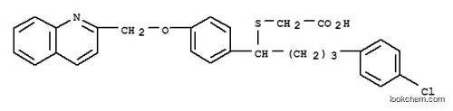 Molecular Structure of 127481-38-3 (Acetic acid,2-[[4-(4-chlorophenyl)-1-[4-(2-quinolinylmethoxy)phenyl]butyl]thio]-)