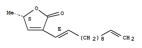Molecular Structure of 128396-35-0 (2(5H)-Furanone,3-(1E)-1,11-dodecadien-1-yl-5-methyl-, (5S)-)