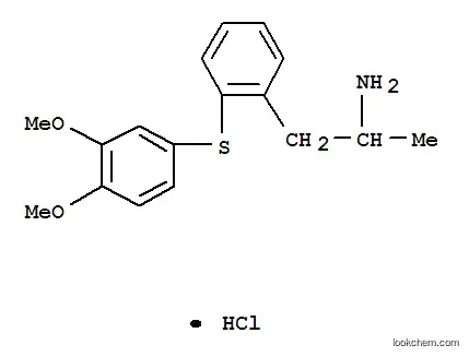 Molecular Structure of 128959-18-2 (Benzeneethanamine, 2-((3,4-dimethoxyphenyl)thio)-alpha-methyl-, hydroc hloride)