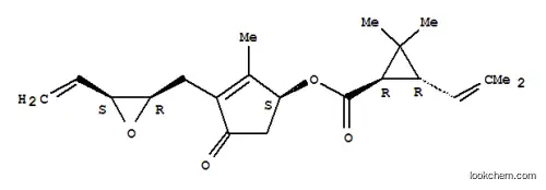 Molecular Structure of 131484-73-6 (3-{[(2R,3S)-3-ethenyloxiran-2-yl]methyl}-2-methyl-4-oxocyclopent-2-en-1-yl (1R,3R)-2,2-dimethyl-3-(2-methylprop-1-en-1-yl)cyclopropanecarboxylate)