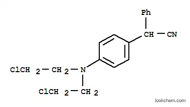 Molecular Structure of 13196-54-8 ({4-[bis(2-chloroethyl)amino]phenyl}(phenyl)acetonitrile)