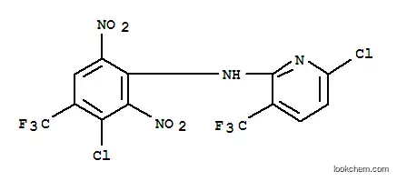 Molecular Structure of 133230-01-0 (6-chloro-N-[3-chloro-2,6-dinitro-4-(trifluoromethyl)phenyl]-3-(trifluoromethyl)pyridin-2-amine)