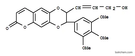 Molecular Structure of 136051-40-6 (7H-Pyrano[2,3-g]-1,4-benzodioxin-7-one,2,3-dihydro-2-(3-hydroxy-1-propenyl)-3-(3,4,5-trimethoxyphenyl)- (9CI))