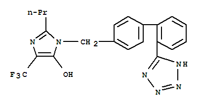 2-N-PROPYL-4-TRIFLUOROMETHYL-5-HYDROXYMETHYL-1-((2'-(1H-TETRAZOL-5-YL)BIPHENYL-4-YL-)METHYL)IMIDAZOLE