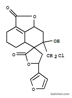 Molecular Structure of 140369-33-1 (Spiro[furan-3(2H),6'-[6H]naphtho[1,8-bc]furan]-2,2'(4'H)-dione,7'-(chloromethyl)-5-(3-furanyl)-3',4,5,5',5'a,7',8',8'a-octahydro-7'-hydroxy-,(3S,5S,5'aR,7'S,8'aR)- (9CI))