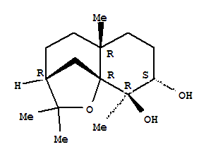 Molecular Structure of 141554-22-5 (2H-3,9a-Methano-1-benzoxepin-8,9-diol,octahydro-2,2,5a,9-tetramethyl-, (3R,5aR,8S,9R,9aR)-)