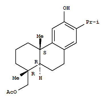 Molecular Structure of 145940-78-9 (1-Phenanthrenemethanol,1,2,3,4,4a,9,10,10a-octahydro-6-hydroxy-1,4a-dimethyl-7-(1-methylethyl)-, a-acetate, (1R,4aS,10aR)- (9CI))