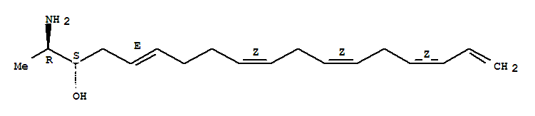 Molecular Structure of 150151-84-1 (5,9,12,15,17-Octadecapentaen-3-ol,2-amino-, (2R,3S,5E,9Z,12Z,15Z)-)