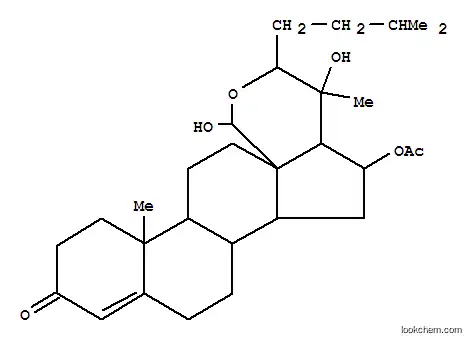 Molecular Structure of 150200-21-8 (Cholest-4-en-3-one,16-(acetyloxy)-18,22-epoxy-18,20-dihydroxy-, (18S,22R)- (9CI))