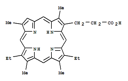 21H,23H-Porphine-2-propanoicacid, 12,18-diethyl-3,8,13,17-tetramethyl-