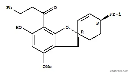 1-Propanone,1-[(1'R,4'R)-6-hydroxy-4-methoxy-4'-(1-methylethyl)spiro[benzofuran-2(3H),1'-[2]cyclohexen]-7-yl]-3-phenyl-,rel-(+)-