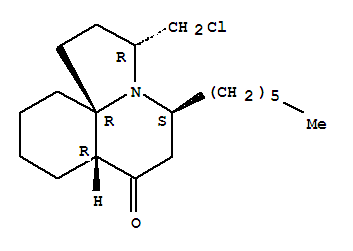 Molecular Structure of 152273-89-7 (1H-Pyrrolo[2,1-j]quinolin-7(7aH)-one,3-(chloromethyl)-5-hexyloctahydro-, (3R,5S,7aR,11aR)-)