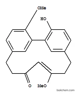 Molecular Structure of 152726-65-3 (Tricyclo[12.3.1.12,6]nonadeca-1(18),2,4,6(19),10,14,16-heptaen-9-one,17-hydroxy-3,11-dimethoxy-, (10E)-(+)-)