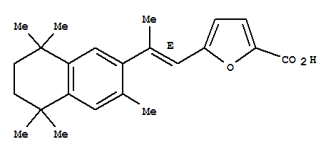 (E)-5-(2-(5,6,7,8-TETRAHYDRO-3,5,5,8,8-PENTAMETHYL-2-NAPHTHYL)PROPEN-1 -YL)-2-FURANCARBOXYLIC ACIDCAS