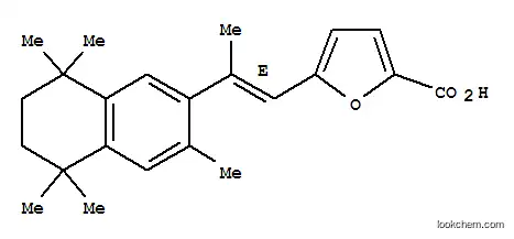 Molecular Structure of 158200-61-4 ((E)-5-(2-(5,6,7,8-Tetrahydro-3,5,5,8,8-pentamethyl-2-naphthyl)propen-1 -yl)-2-furancarboxylic acid)