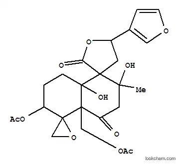 Dispiro[furan-3(2H),1'(5'H)-naphthalene-5',2''-oxirane]-2,4'(4'aH)-dione,6'-(acetyloxy)-4'a-[(acetyloxy)methyl]-5-(3-furanyl)octahydro-2',8'a-dihydroxy-2'-methyl-,(1'R,2'S,2''R,4'aR,5S,6'S,8'aR)- (9CI)