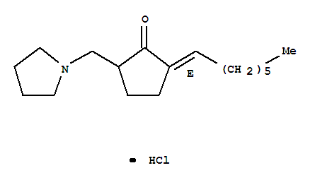 Cyclopentanone,2-heptylidene-5-(1-pyrrolidinylmethyl)-, hydrochloride, (E)- (9CI) cas  162190-88-7