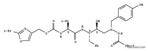 Molecular Structure of 162739-44-8 (tert-butyl 2-(4-hydroxybenzyl)-2-[(2S,3S)-2-hydroxy-3-{[N-({[2-(1-methylethyl)-1,3-oxazol-4-yl]methoxy}carbonyl)-L-valyl]amino}-4-phenylbutyl]hydrazinecarboxylate)