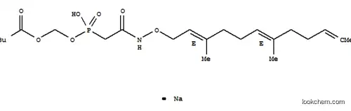 Molecular Structure of 162934-58-9 (Propanoic acid,2,2-dimethyl-,(9E,13E)-3-hydroxy-10,14,18-trimethyl-3-oxido-5-oxo-2,7-dioxa-6-aza-3-phosphanonadeca-9,13,17-trien-1-ylester, sodium salt (1:1))