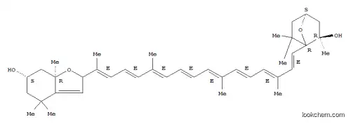 Molecular Structure of 172102-94-2 (b,b-Carotene,3,6:5',8'-diepoxy-5,5',6,8'-tetrahydro-3',5-dihydroxy-, (3S,3'S,5R,5'R,6R)-(9CI))