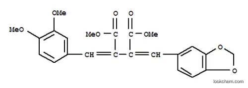 Molecular Structure of 173792-48-8 (Butanedioic acid,(1,3-benzodioxol-5-ylmethylene)[(3,4-dimethoxyphenyl)methylene]-, dimethylester, (2E,3E)- (9CI))