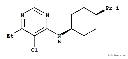 Molecular Structure of 222729-87-5 (4-Pyrimidinamine,5-chloro-6-ethyl-N-[cis-4-(1-methylethyl)cyclohexyl]-)