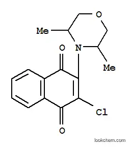 Molecular Structure of 22359-31-5 (2-chloro-3-(3,5-dimethylmorpholin-4-yl)naphthalene-1,4-dione)
