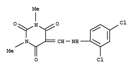 2,4,6(1H,3H,5H)-Pyrimidinetrione,5-[[(2,4-dichlorophenyl)amino]methylene]-1,3-dimethyl-