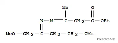 Molecular Structure of 30692-37-6 (ethyl 3-[(2Z)-(1,4-dimethoxybutan-2-ylidene)hydrazinylidene]butanoate)