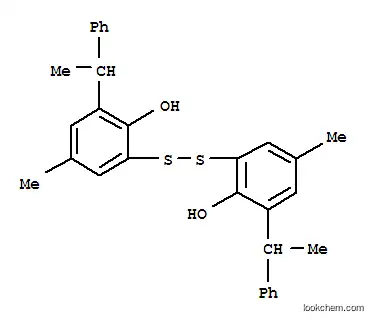 Molecular Structure of 34052-96-5 (Phenol,2,2'-dithiobis[4-methyl-6-(1-phenylethyl)- (9CI))