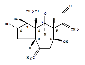 Azuleno[4,5-b]furan-2(3H)-one,9-(chloromethyl)decahydro-4,8,9-trihydroxy-3,6-bis(methylene)-,(3aR,4S,6aR,8S,9S,9aS,9bS)-