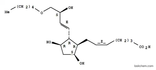 Molecular Structure of 41639-27-4 ((5Z)-7-{(2R)-3,5-dihydroxy-2-[(1Z)-3-hydroxy-4-(pentyloxy)but-1-en-1-yl]cyclopentyl}hept-5-enoic acid)