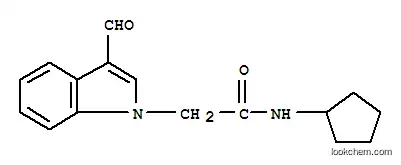 Molecular Structure of 431981-28-1 (N-CYCLOPENTYL-2-(3-FORMYL-INDOL-1-YL)-ACETAMIDE)
