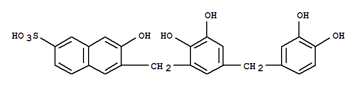 2-Naphthalenesulfonicacid,6-[[5-[(3,4-dihydroxyphenyl)methyl]-2,3-dihydroxyphenyl]methyl]-7-hydroxy-