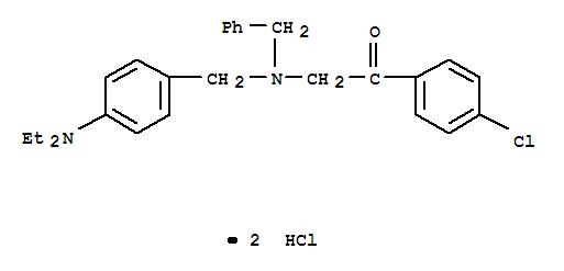 Ethanone,1-(4-chlorophenyl)-2-[[[4-(diethylamino)phenyl]methyl](phenylmethyl)amino]-,hydrochloride (1:2) cas  5414-61-9