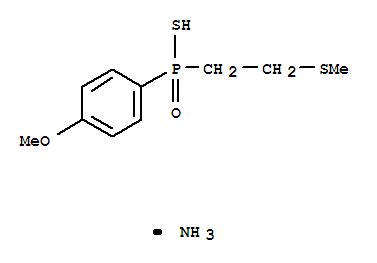 Phosphinothioic acid,(4-methoxyphenyl)[2-(methylthio)ethyl]-, ammonium salt (9CI) cas  59871-36-2