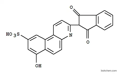 Molecular Structure of 60077-42-1 (3-(2,3-dihydro-1,3-dioxo-1H-inden-2-yl)-7-hydroxybenzo[f]quinoline-9-sulphonic acid)
