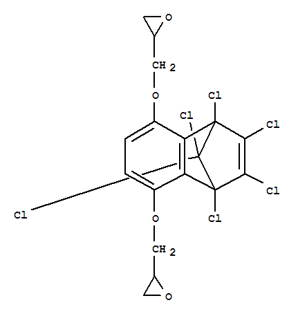 1,4-Methanonaphthalene,1,2,3,4,9,9-hexachloro-5,8-bis(2,3-epoxypropoxy)-1,4-dihydro- (7CI,8CI)